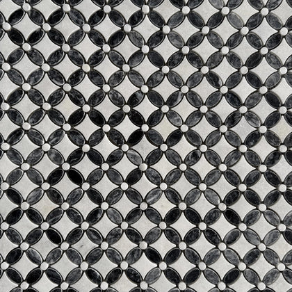 Carrara White - Platinum Black Polished
