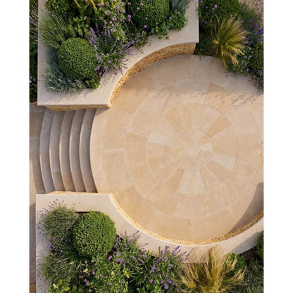Buscot Limestone Tumbled & Etched Double Pencil Coping 40x100cm - thumbnail 3