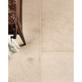 Blandford Limestone Honed Finish random-length flagstones laid