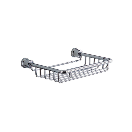 Square Wire Soap Basket in Chrome - Origins Living