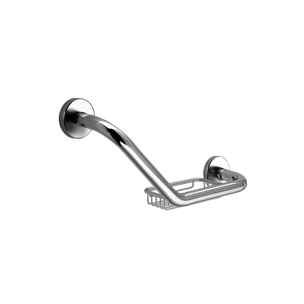 Tecno Project Grab Bar & Basket in Chrome - Origins Living