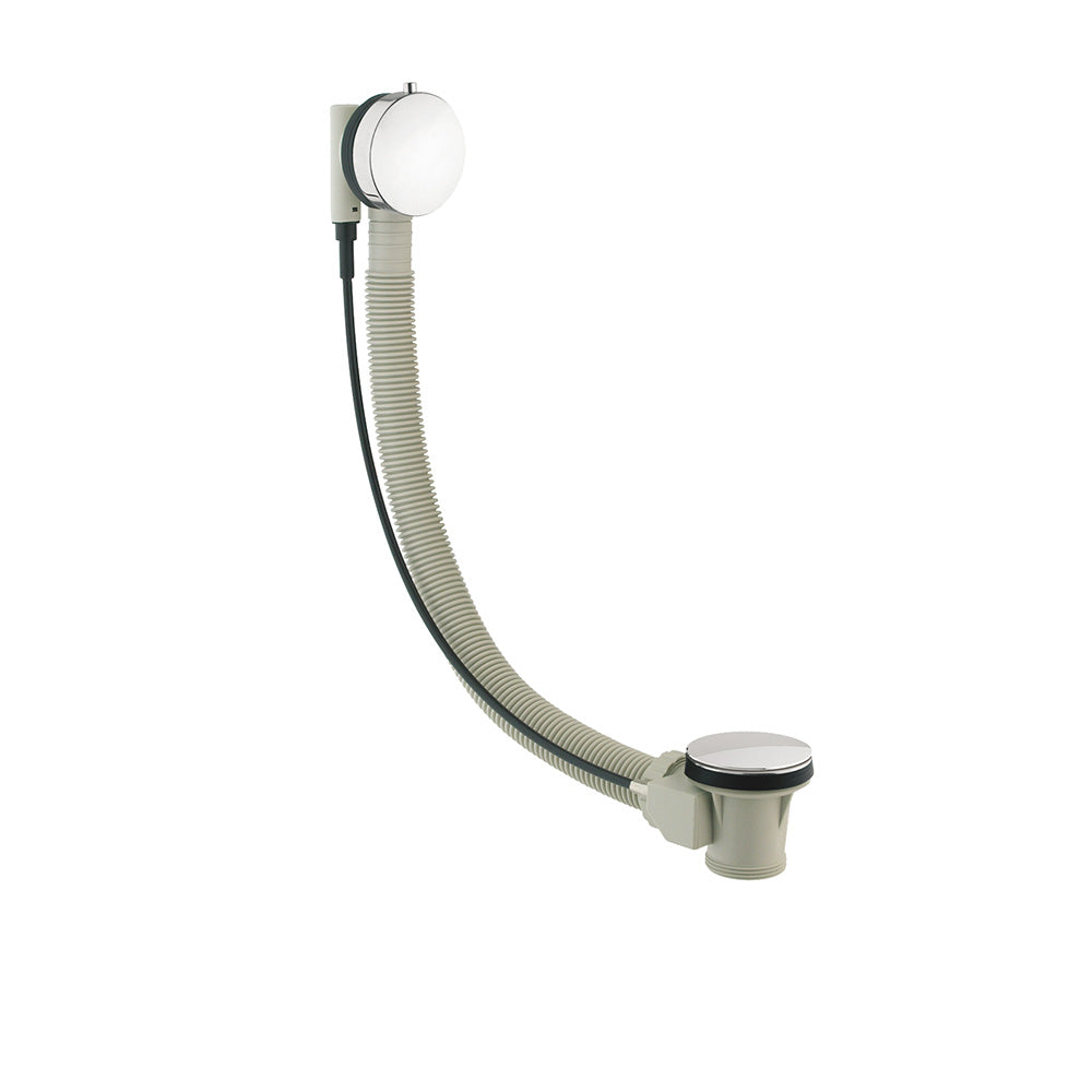 Contemporary Extended Pop-Up Bath Waste in Chrome - Origins Living, view 2