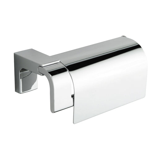 Eletech Toilet Roll Holder with Flap in Chrome - Origins Living