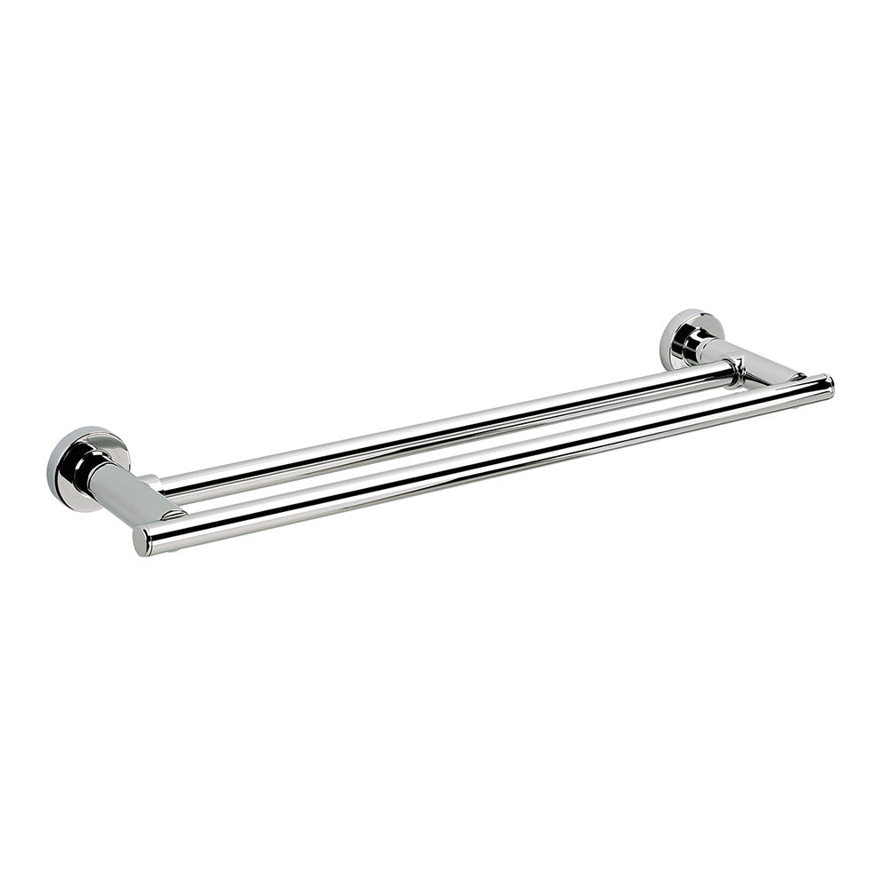 Tecno Project Double Towel Rail 79cm in Chrome - Origins Living