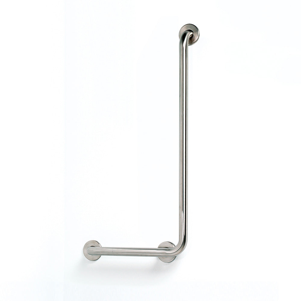 Safety Wall Bar 90 Left in Brushed Stainless Steel - Origins Living