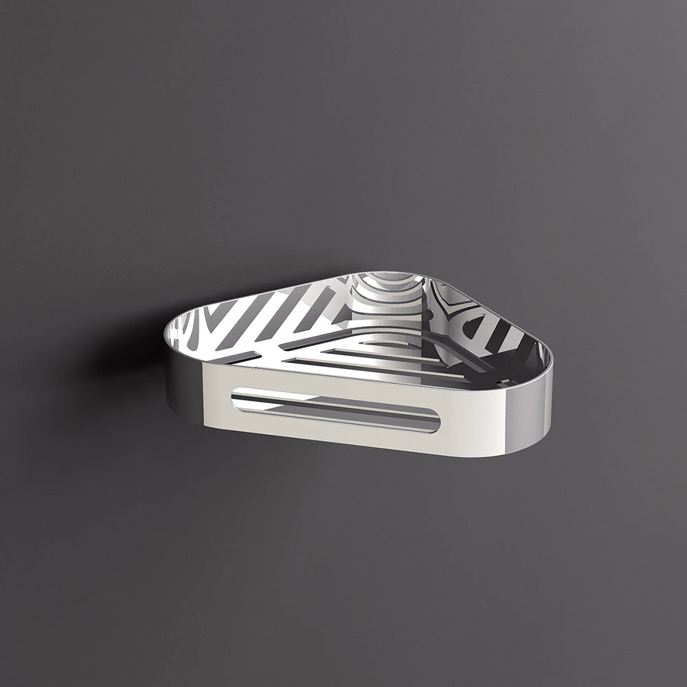 S5 Fahrenheit Corner Basket in Chrome - Origins Living