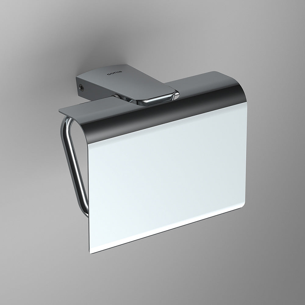 S6 Toilet Roll Holder with Flap in Chrome - Origins Living