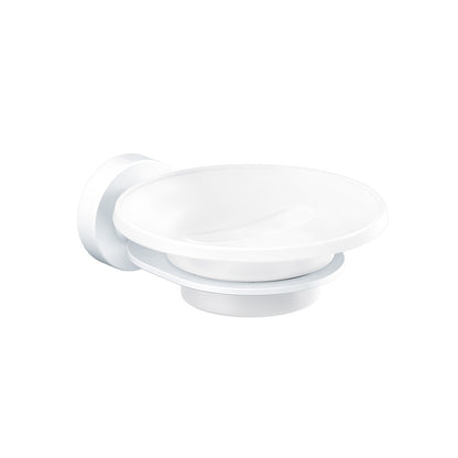 Tecno Project Glass Soap Dish in White - Origins Living