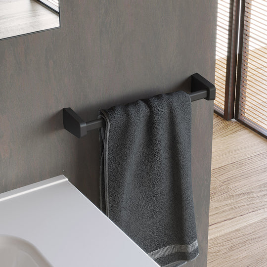 S6 Black Towel Rail 56cm in Black - Origins Living
