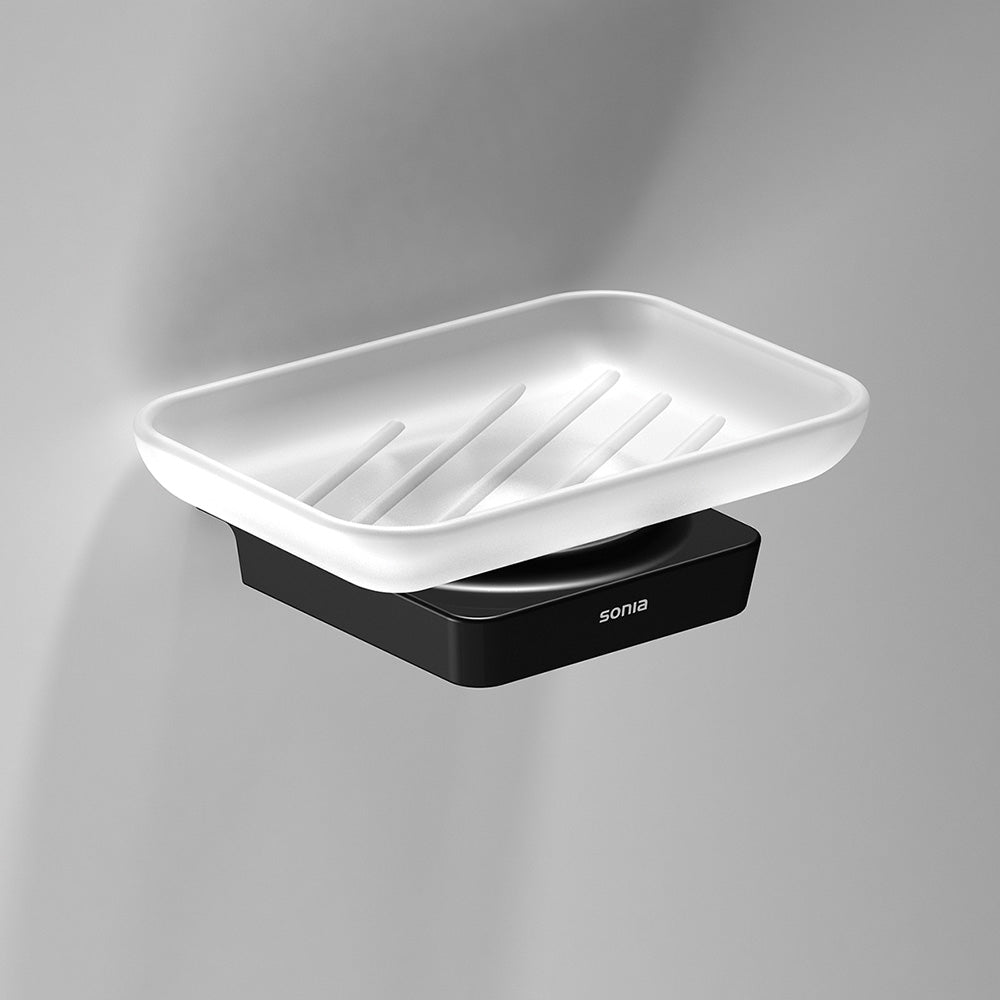 S6 Black Soap Dish in Black - Origins Living