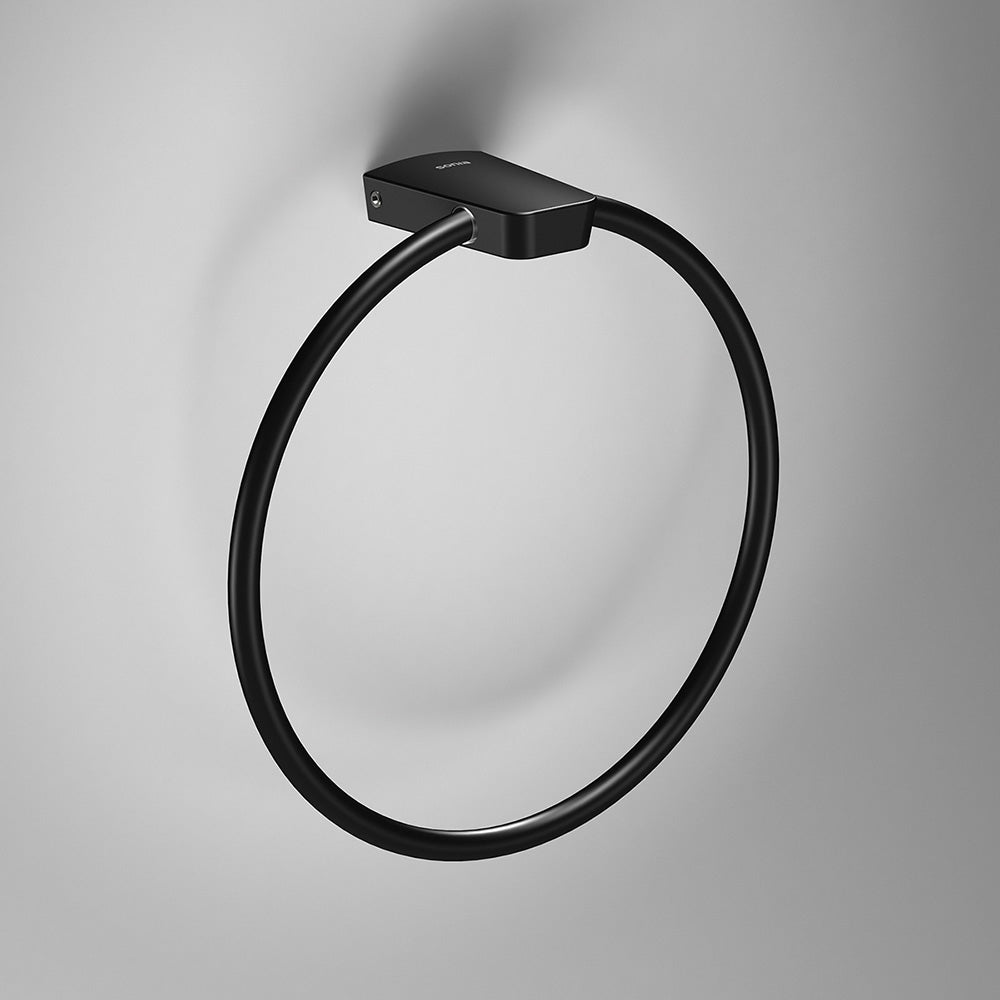 S6 Black Towel Ring in Black - Origins Living