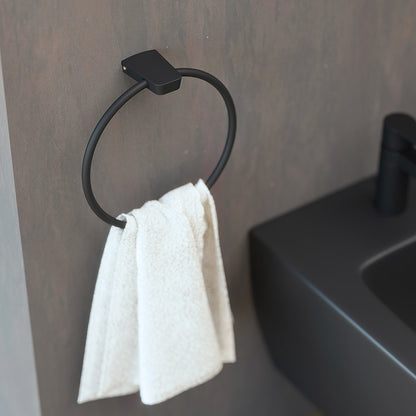S6 Black Towel Ring in Black - Origins Living, view 2