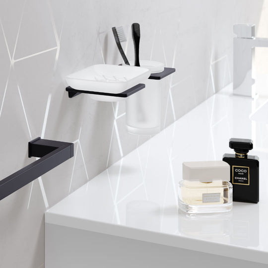 S Cube/S6 Soap Dish in Black - Origins Living