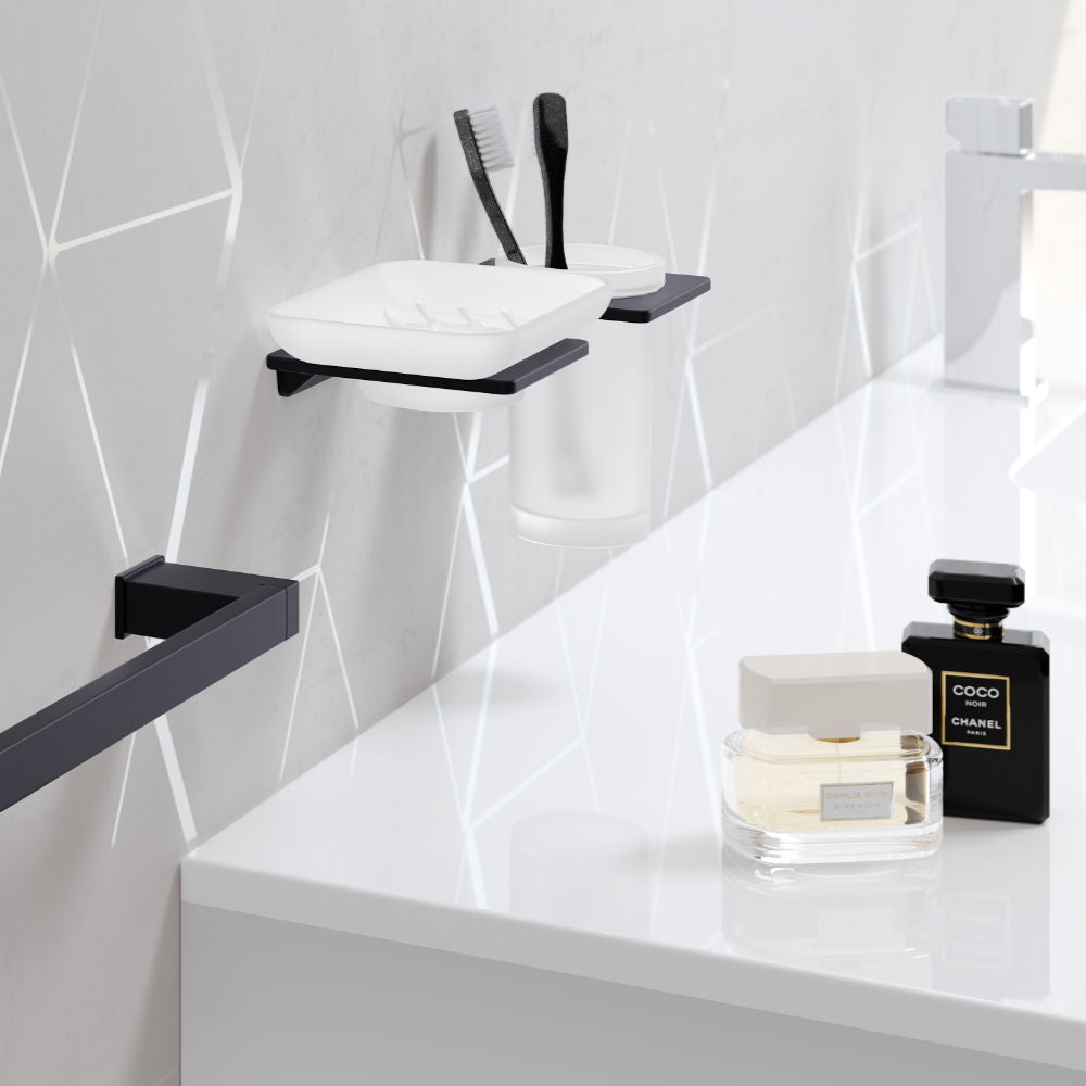 S Cube/S6 Soap Dish in Black - Origins Living