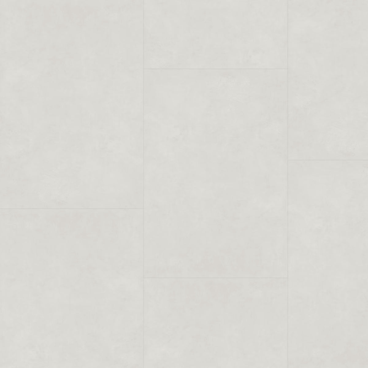 White matte-finish ceramic floor tiles arranged in a grid pattern from coquille FO29 big vinyl tiles collection