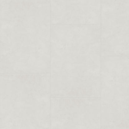 White matte-finish ceramic floor tiles arranged in a grid pattern from coquille FO29 big vinyl tiles collection