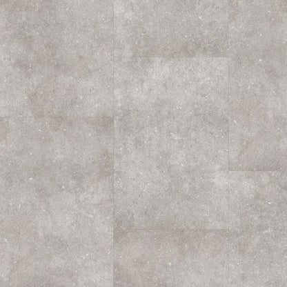 Gray concrete-effect vinyl floor tiles with speckled texture from etna f031 big vinyl tiles collection