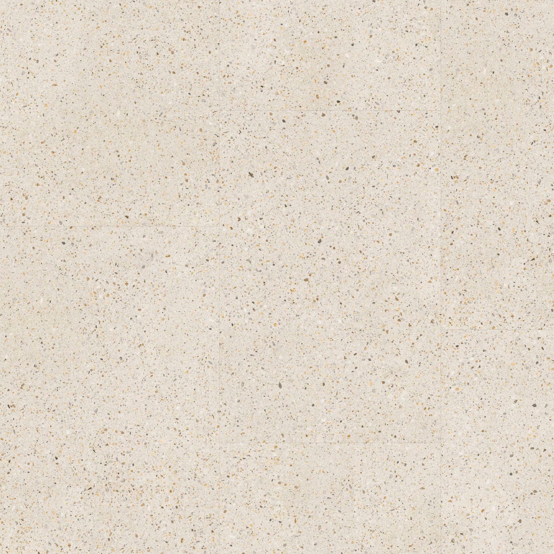 Beige speckled quartz Piccolo F032 terrazzo big vinyl tile with subtle gray and brown flecks for stylish flooring