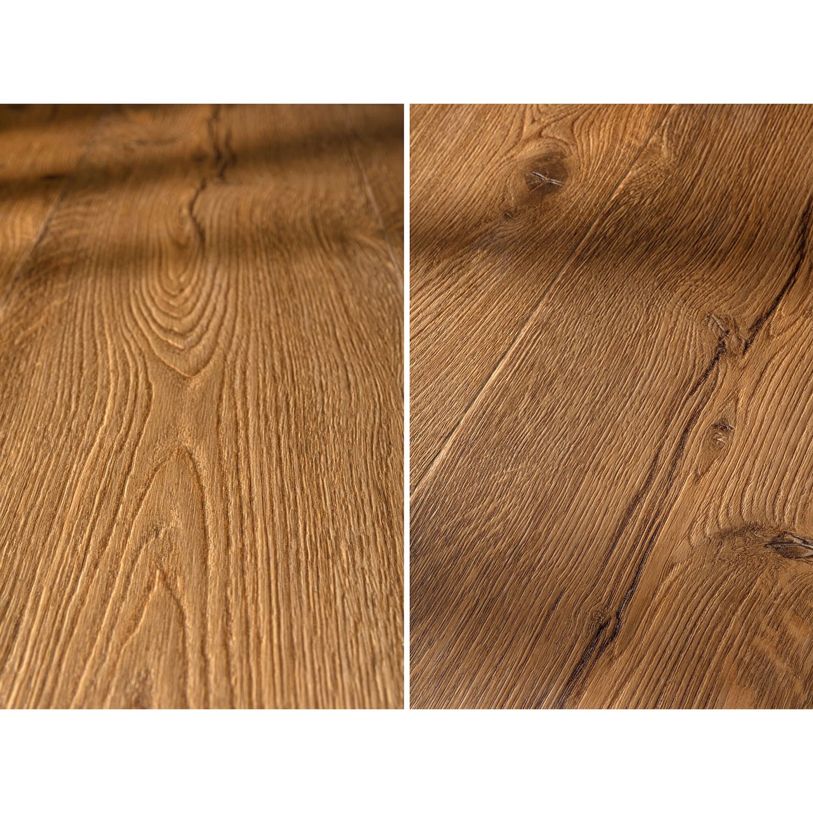 Eivissa F033 long vinyl planks featuring warm-toned wooden flooring with natural grain pattern and subtle knots