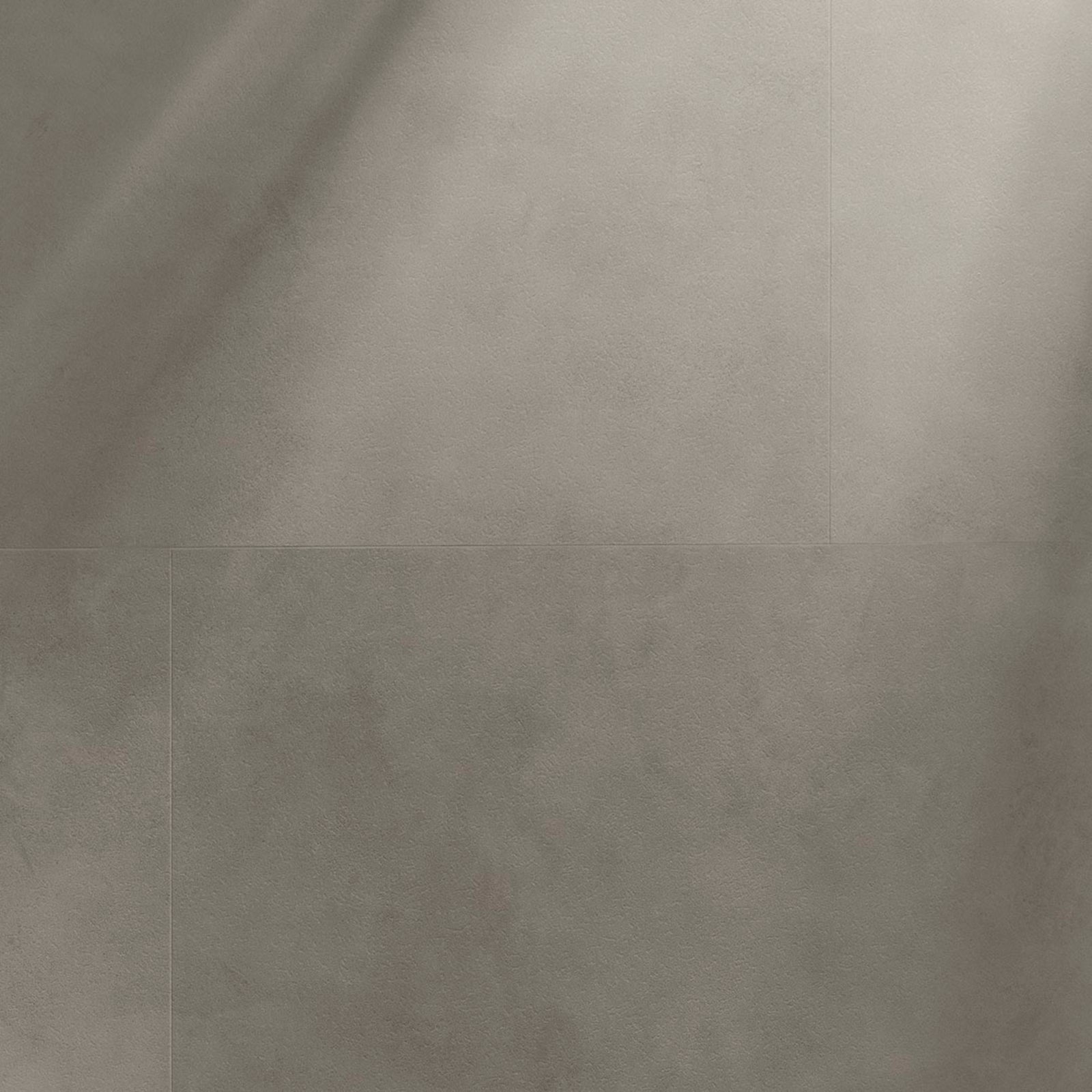 Oyster F015 big vinyl tile with gray matte-finish ceramic texture and faint grout lines for flooring use
