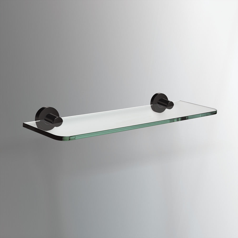 Tecno Project Glass Shelf 50cm in Black - Origins Living