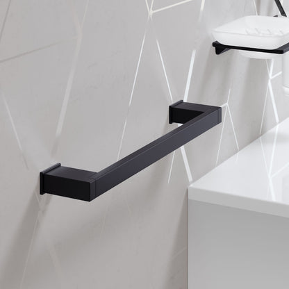 S Cube Towel Rail 42cm in Black - Origins Living