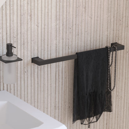 S Cube Towel Rail 50cm in Black - Origins Living, view 2