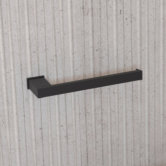 S Cube Open Towel Bar in Black - Origins Living