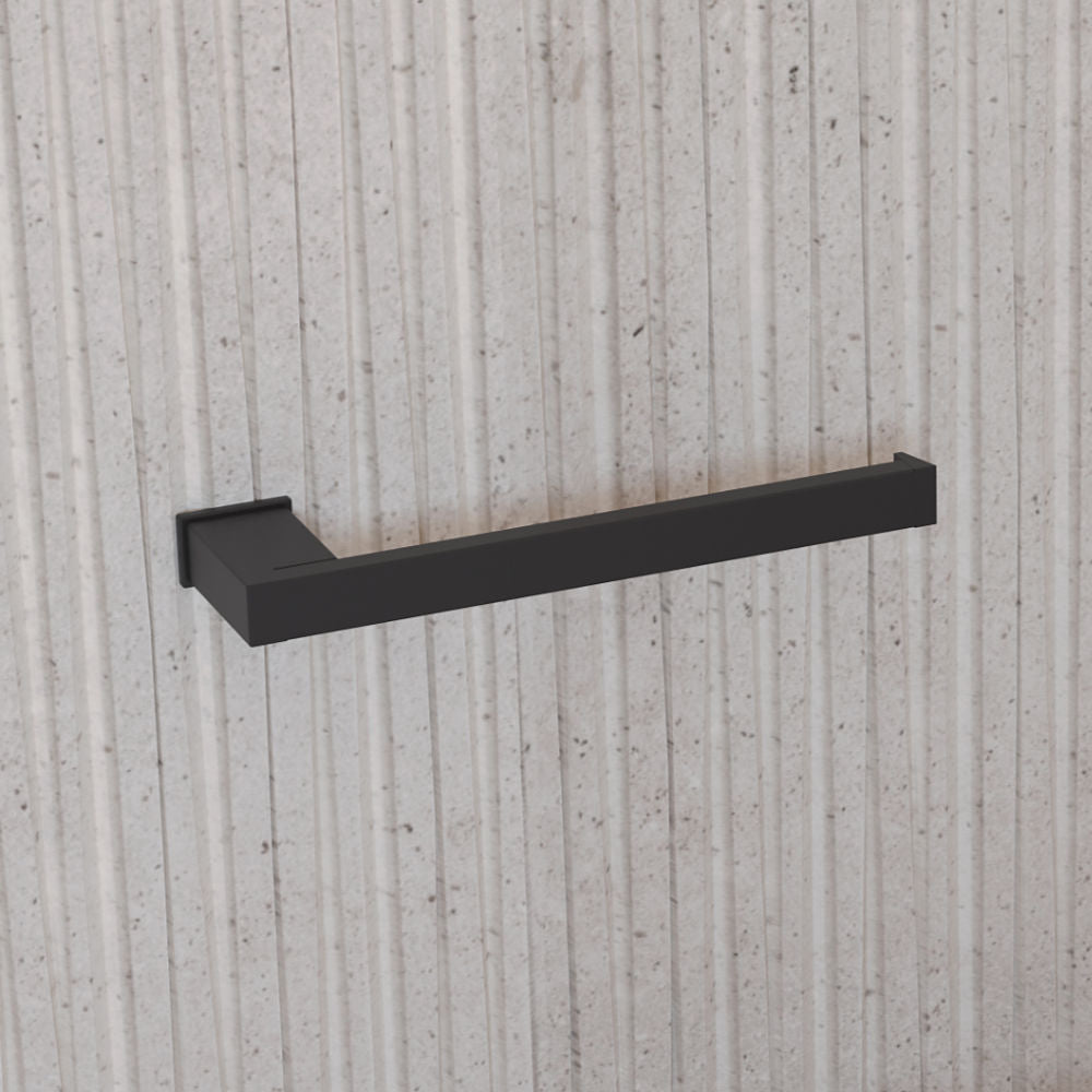 S Cube Open Towel Bar in Black - Origins Living