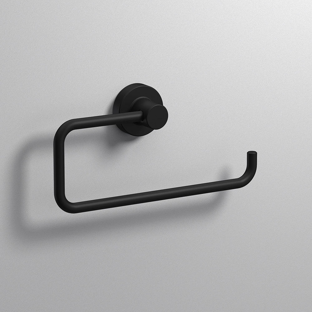 Tecno Project Open Towel Ring in Black - Origins Living