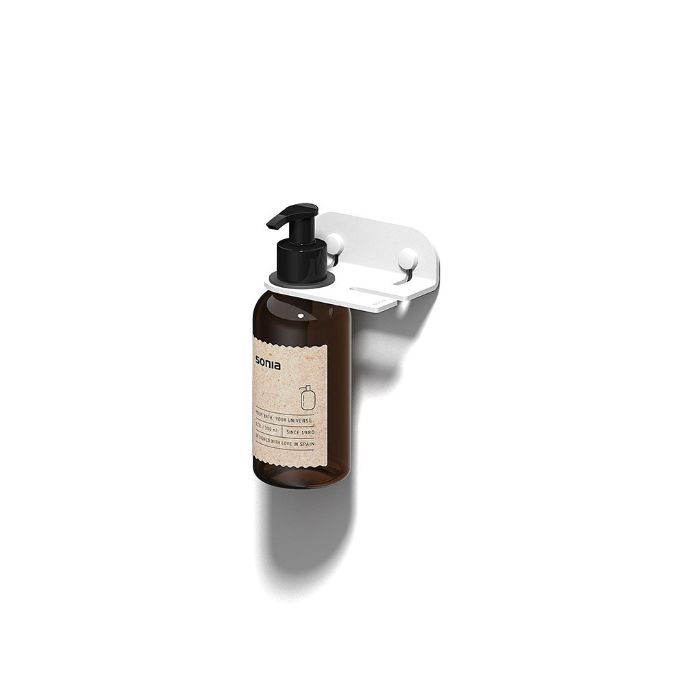 Quick Soap Dispenser and Hook in White/Brown - Origins Living