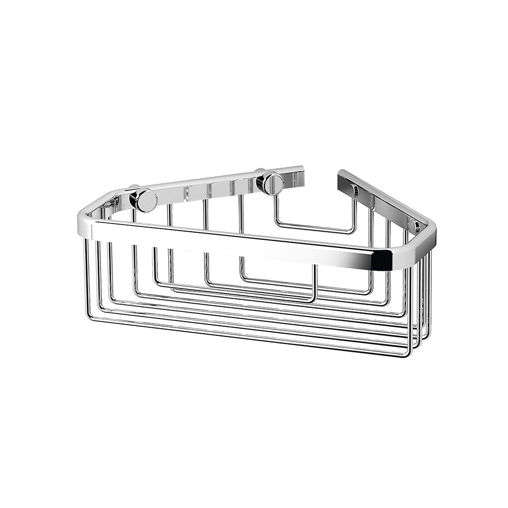 Large Corner Shower Basket in Chrome - Origins Living