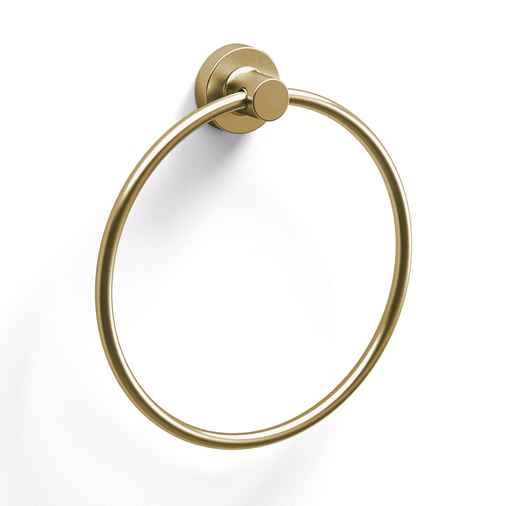 Tecno Project Towel Ring in Brushed Brass - Origins Living