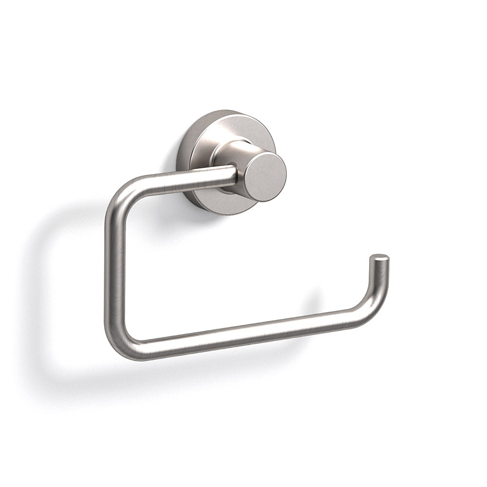 Tecno Project Open Toilet Roll Holder in Brushed Nickel - Origins Living