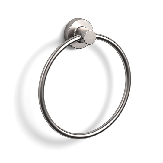 Tecno Project Towel Ring in Brushed Nickel - Origins Living