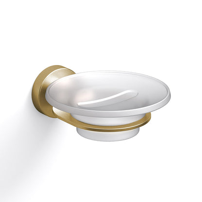 Tecno Project Glass Soap Dish in Brushed Brass - Origins Living