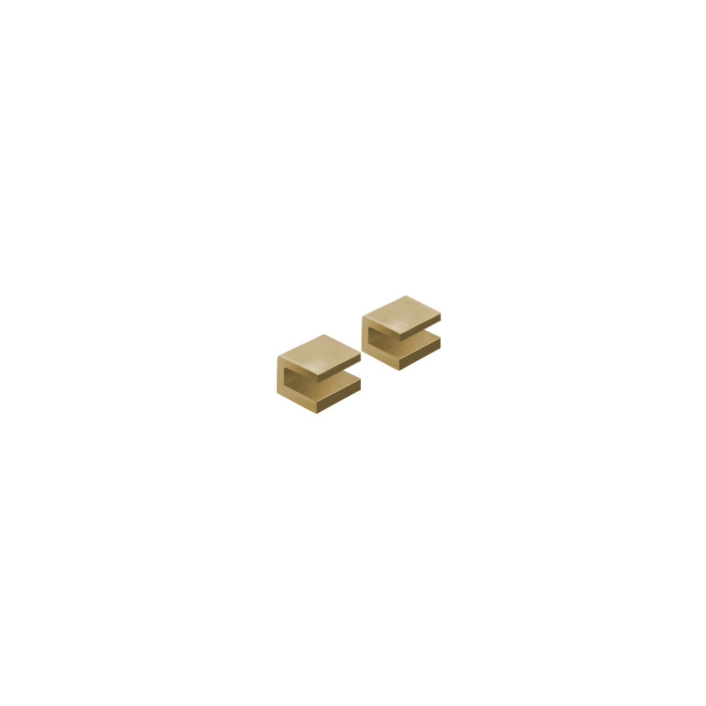 Pier Shelf Brackets x2 in Brushed Brass - Origins Living