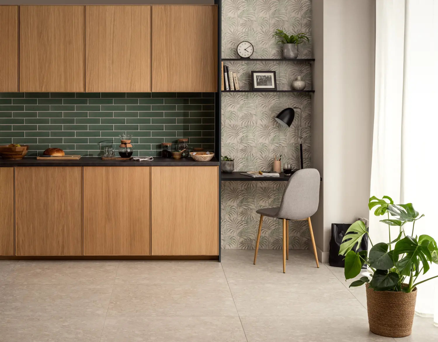 Eden Hothouse ceramic gloss kitchen wall tiles from Hyperion Tiles
