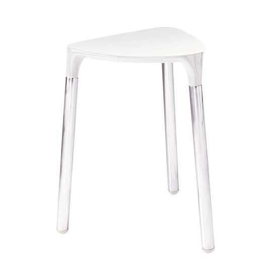 Yannis Stool in White/Chrome - Origins Living