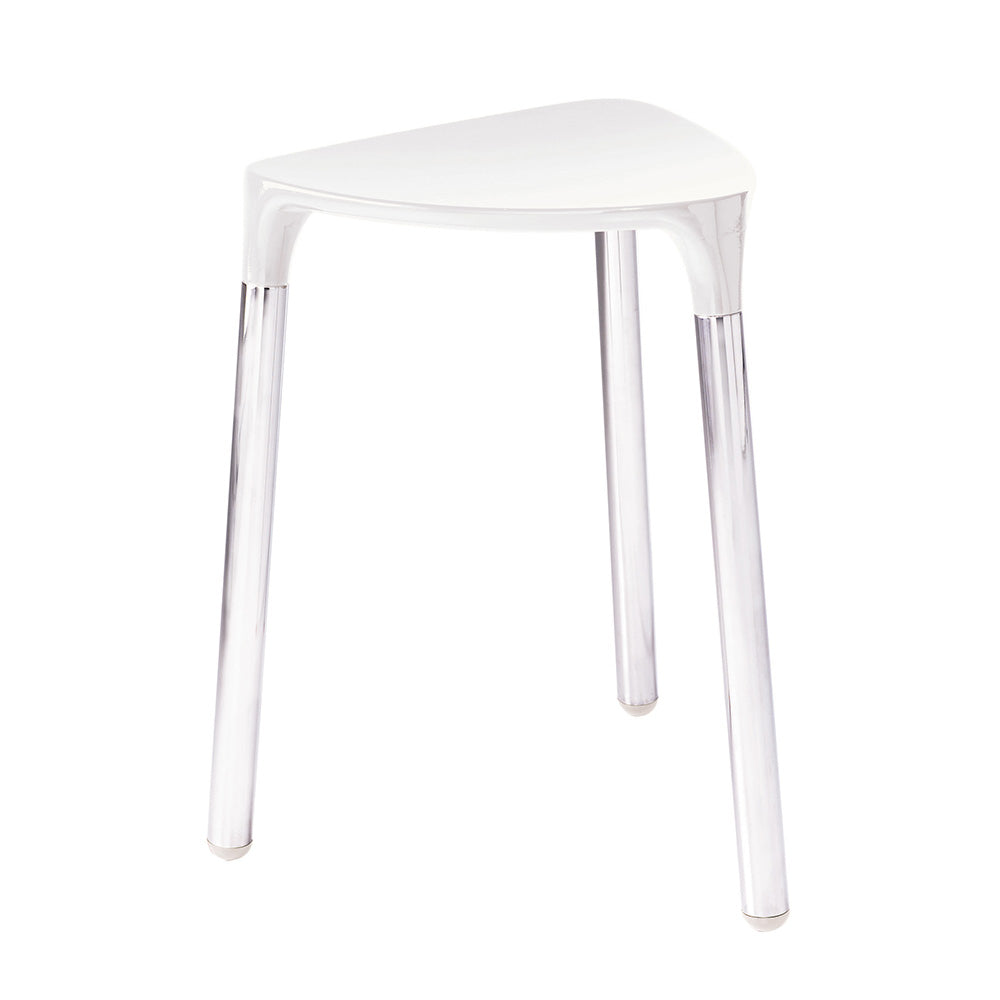 Yannis Stool in White/Chrome - Origins Living