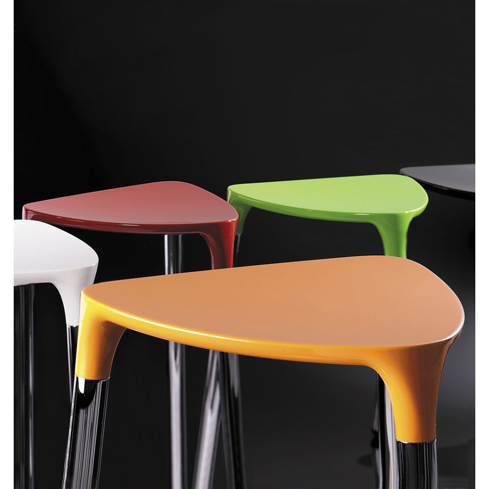 Yannis Stool in White/Chrome - Origins Living, view 2