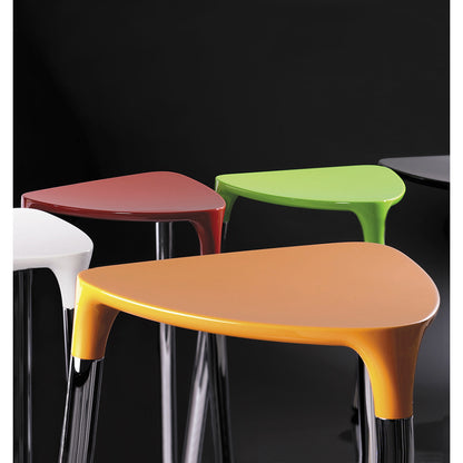 Yannis Stool in White/Chrome - Origins Living, view 2