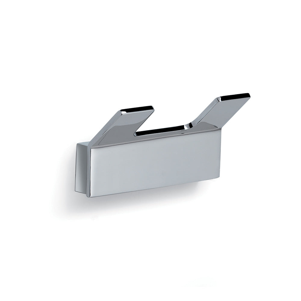Gedy Rectangular Double Hook in Chrome - Origins Living