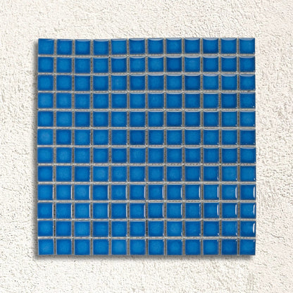 Ceramic Pool Baltic Blue 23 x 23mm porcelain mosaic tile face