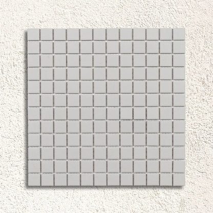 Ceramic Pool Matt White 23 x 23mm porcelain mosaic tile face