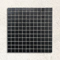 Ceramic Pool Matt Black 23 x 23mm porcelain mosaic tile face