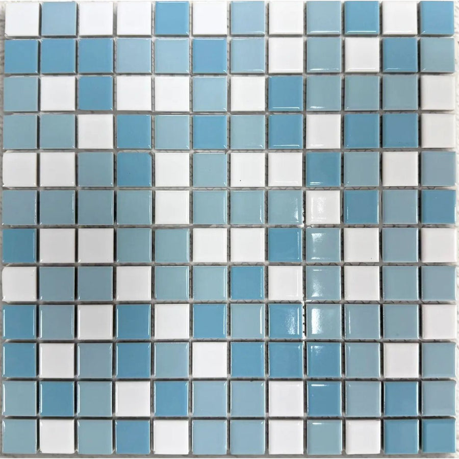 Ceramic Pool Caribbean 23 x 23mm porcelain mosaic tile face