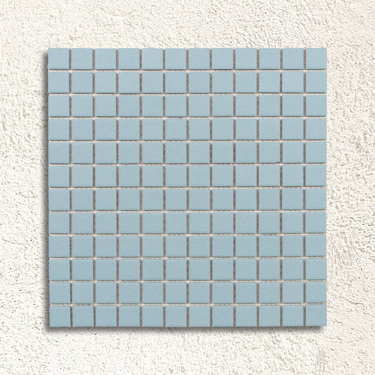 Ceramic Pool Sky Blue Anti-Slip 23 x 23mm porcelain mosaic tile face
