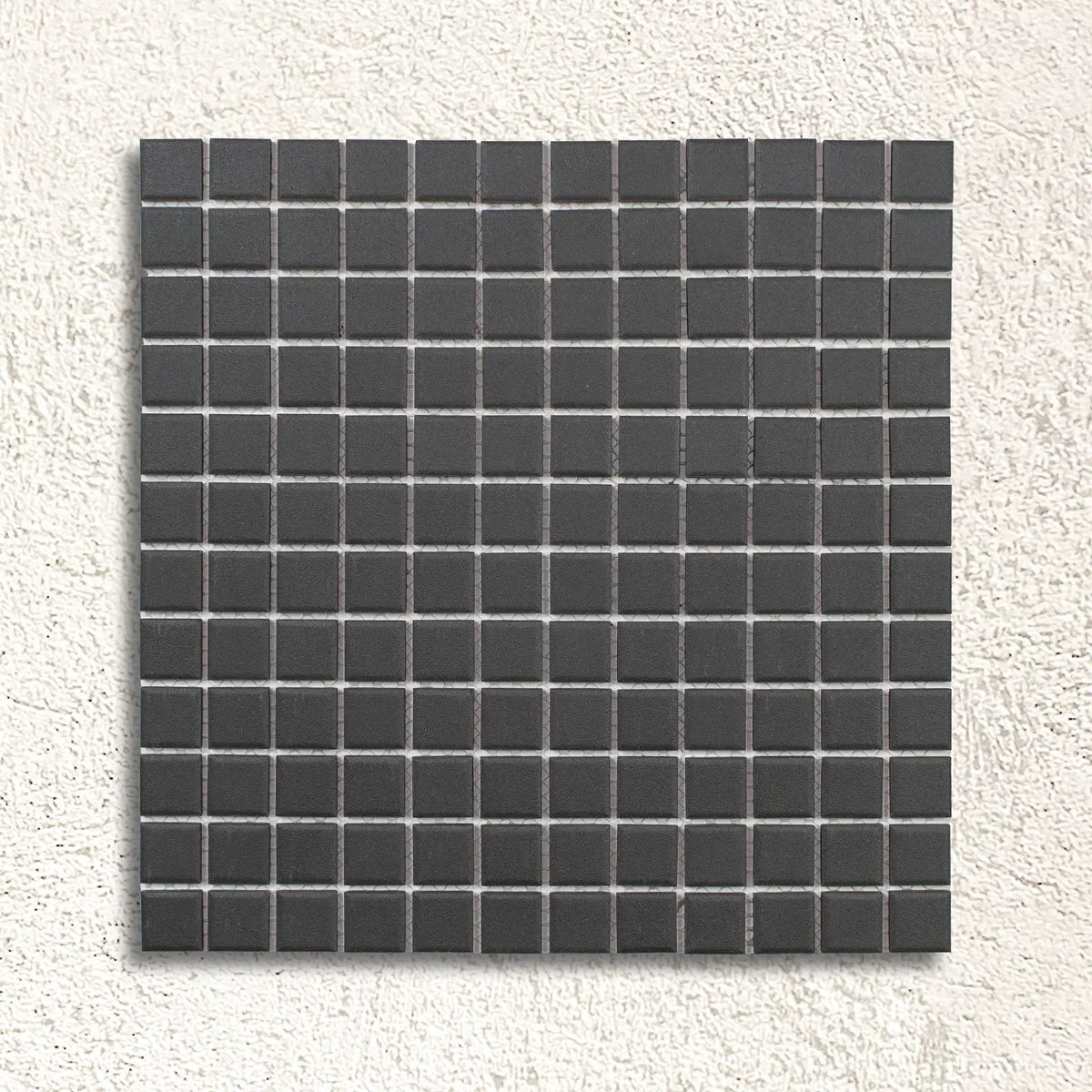 Ceramic Pool Unglazed Black 23 x 23mm porcelain mosaic tile face