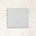 Shapes Penny Round Matt White 31 x 29cm ceramic mosaic face